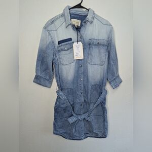 NWT Current/Elliot The Destiny Cotton and Hemp Blend Dress Women's Size M